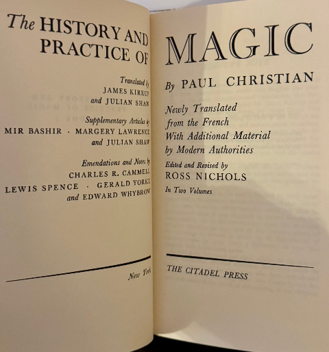 1963 The History & Practice of Magic – Paul Christian – 2-Volume First American